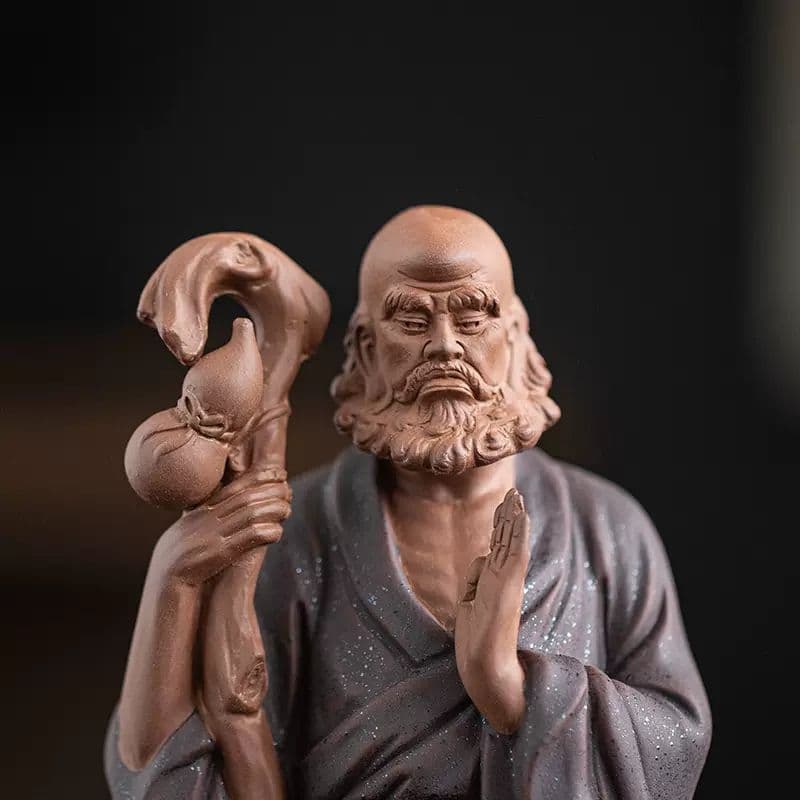 禅意 陶磁 茶道 装飾品 達磨祖師茶寵 茶室茶卓面人 置物