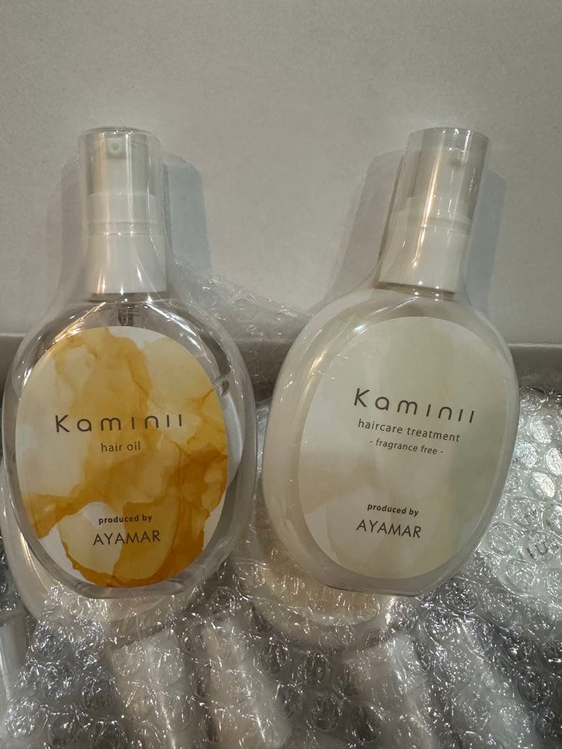 kaminii ヘアミルク(無香料)&ヘアオイルセット  10set