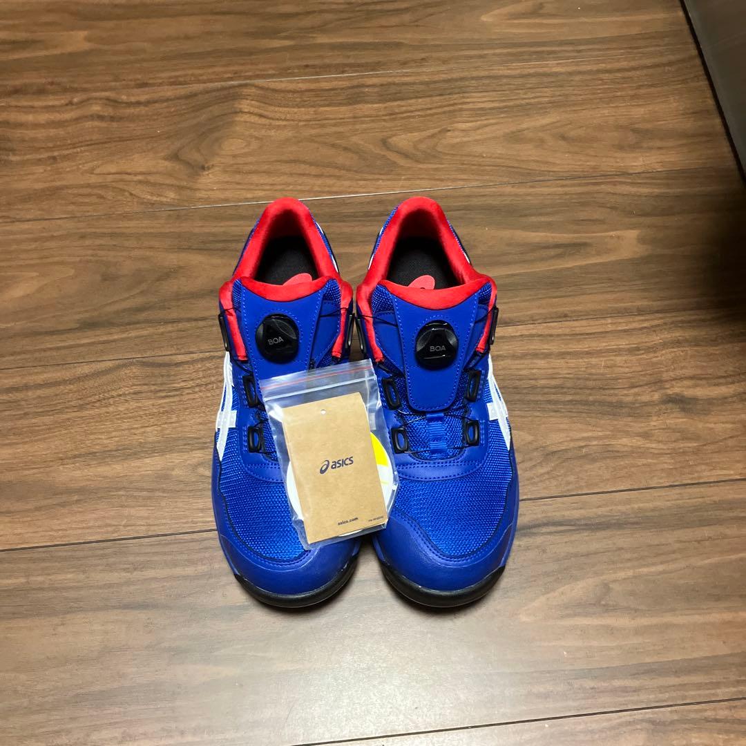 アシックス　安全靴　BOA ローカット タグ付き　未使用品　ブルー　27.0