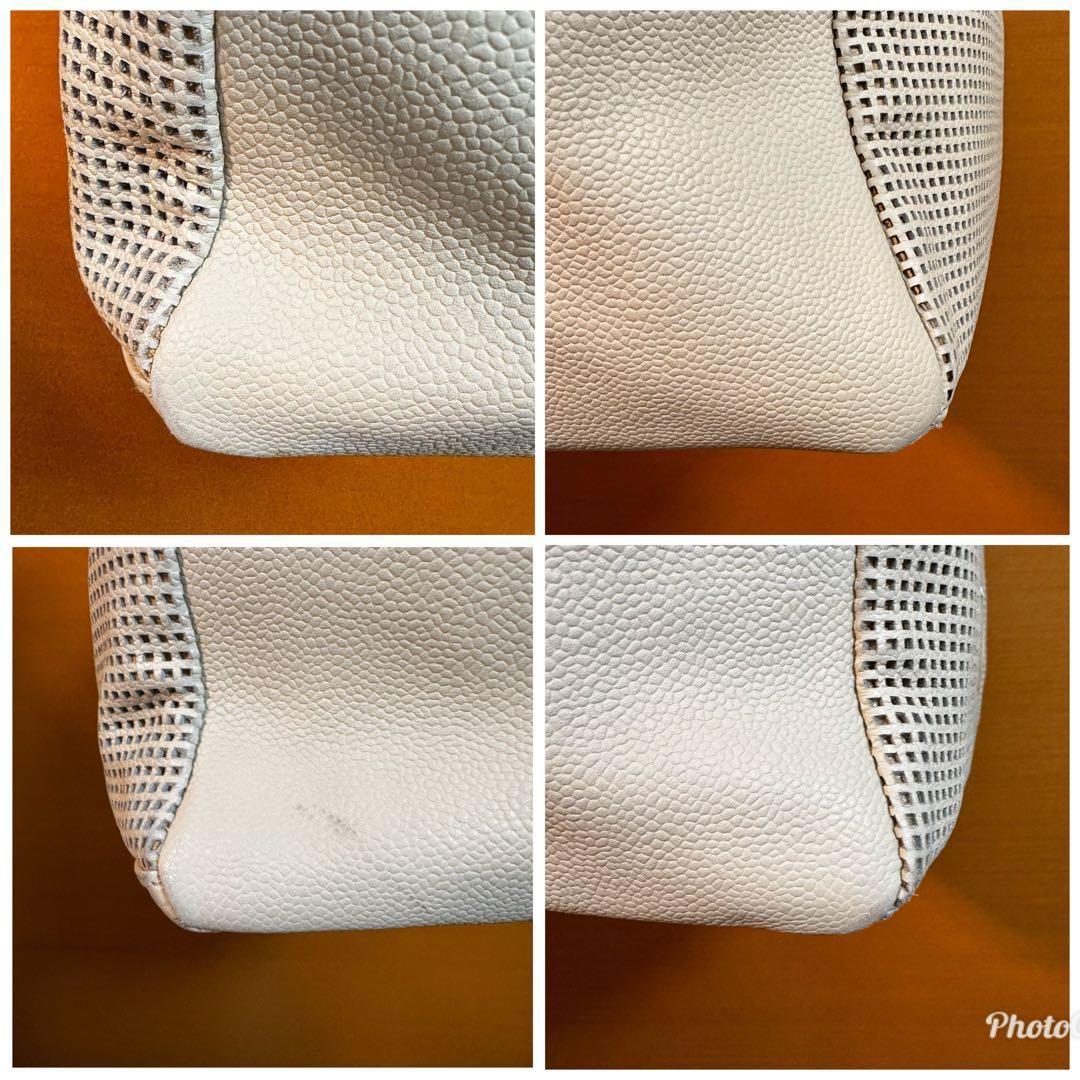 美品♡ シャネル パンチング デカココ ハンドバッグ キャビアスキン マトラッセ