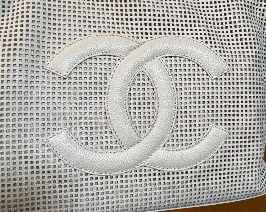 美品♡ シャネル パンチング デカココ ハンドバッグ キャビアスキン マトラッセ