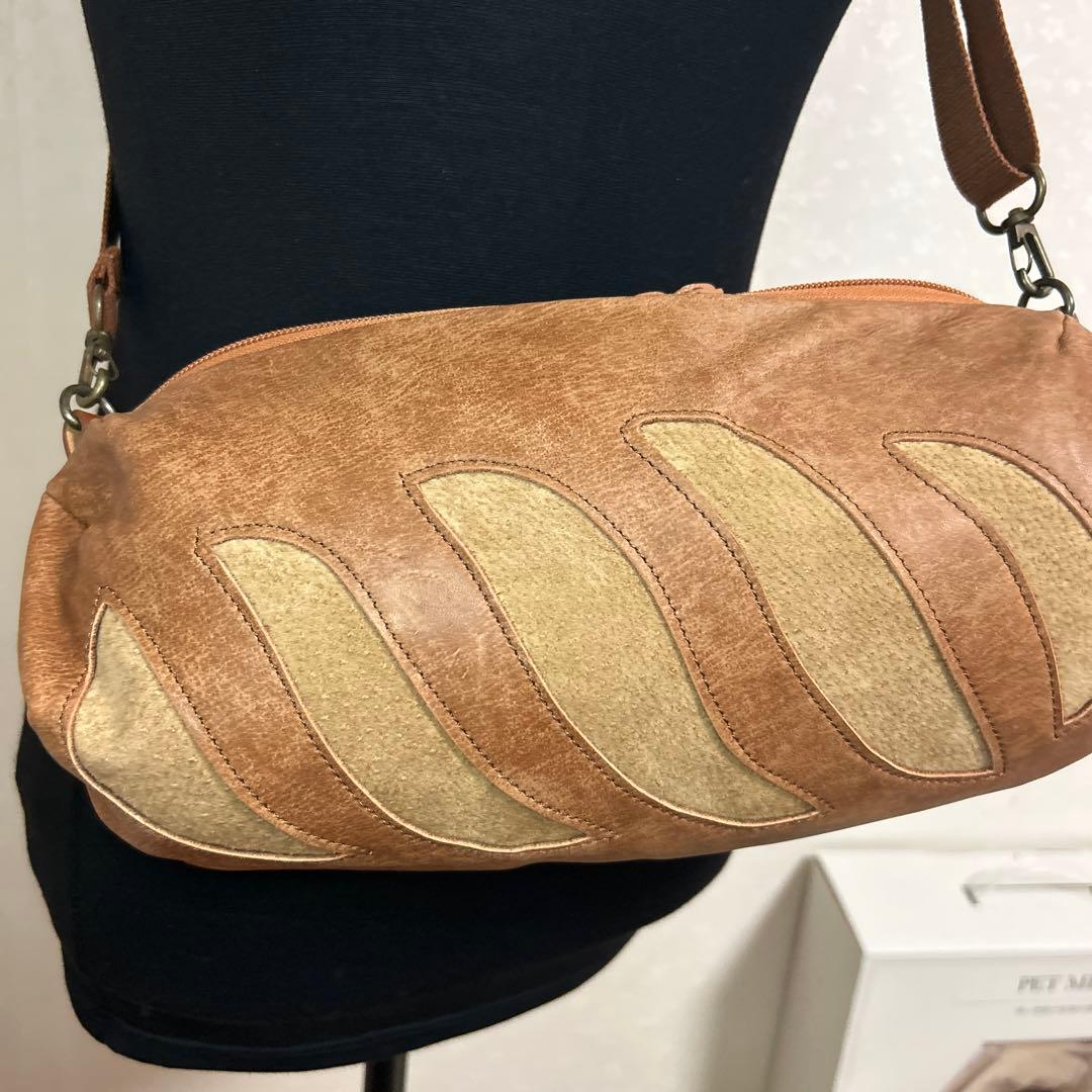 ハンドメイド作家様作♡フランスパン ショルダーバッグ バケット 未使用 ふかふか