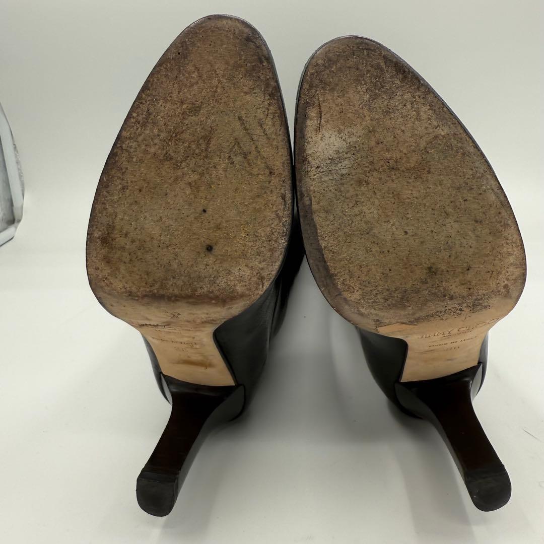 【美品】柔らかレザー ジミーチュウ レディース ロングブーツ ヒール