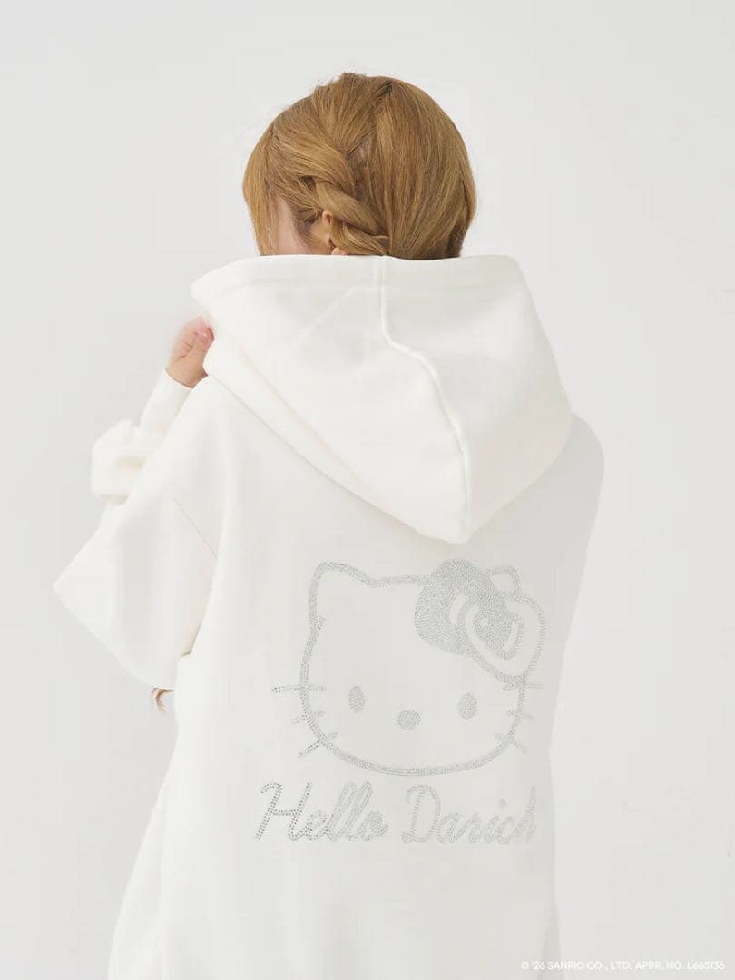 Darich ダーリッチ Hello Darichジップアップフーディ ホワイト