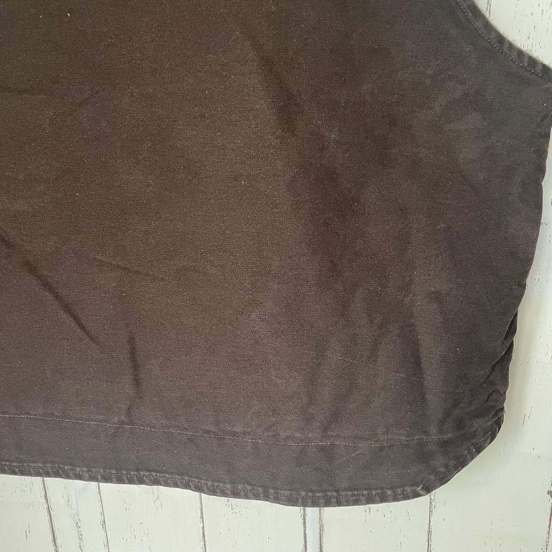 【貴重】カーハート　Carhartt ダックベスト　ボア　ダークブラウン 2XL