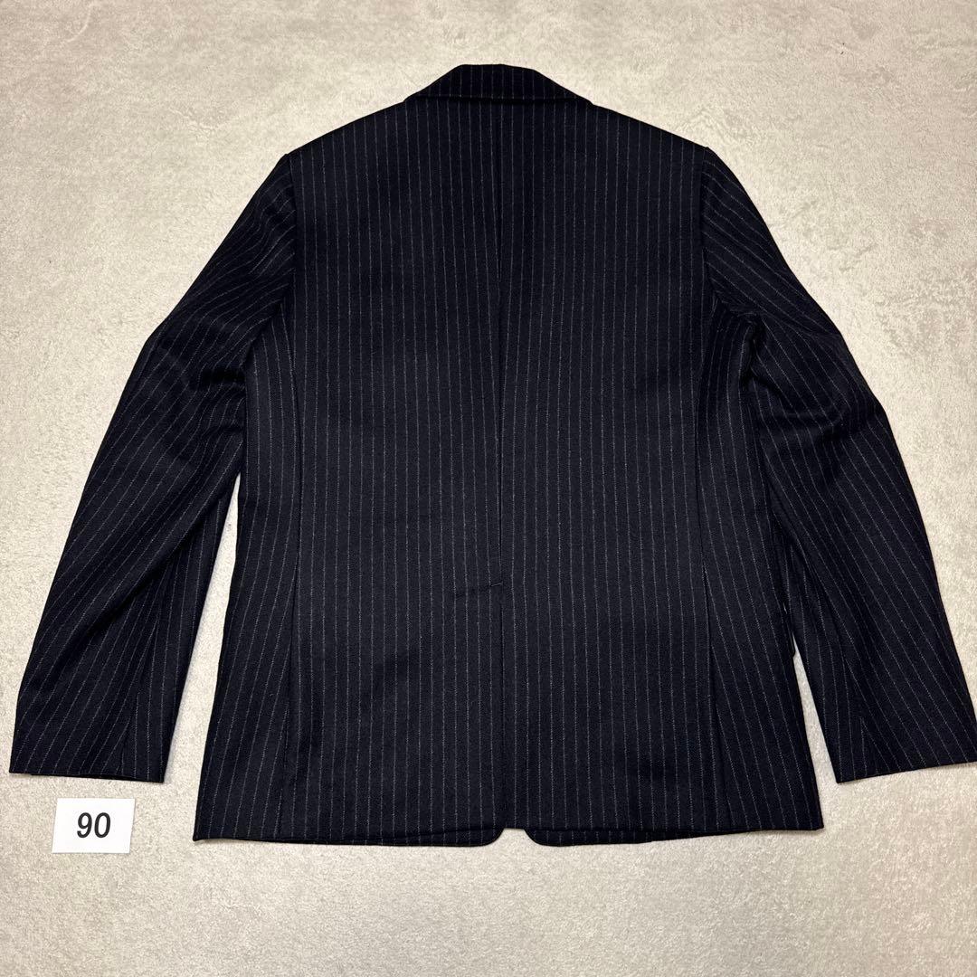 90 スーツ　CONFECT ストライプ ウール　カシミア　セットアップ