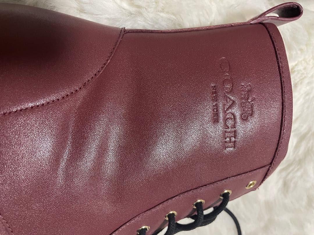 【極美品】COACH ライラブーティ　ブーツ　ボルドー　CW710