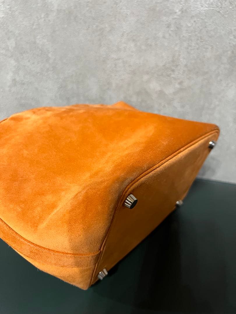 HERMES ピコタン　オレンジ スエード