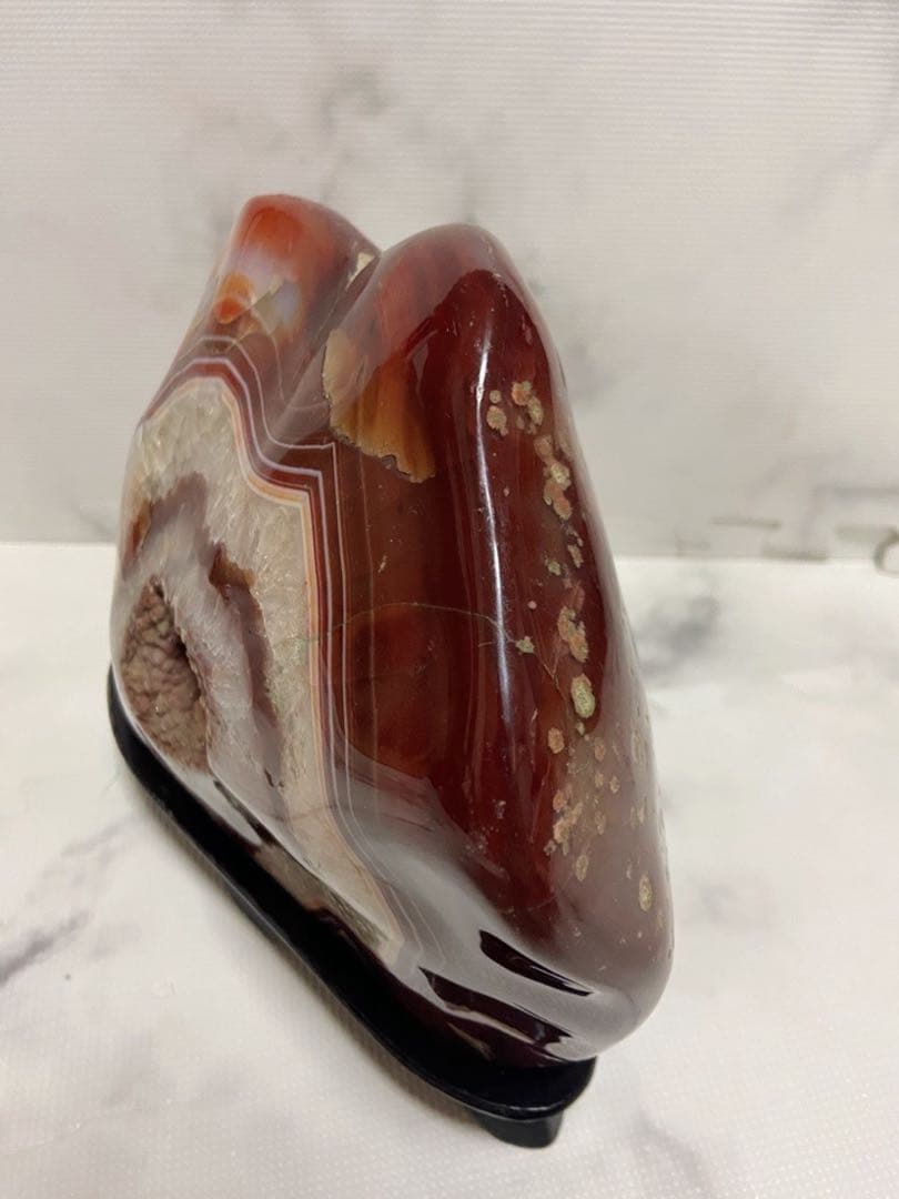 瑪瑙/アゲート/キラキラジオード/天然石/原石/置き物
