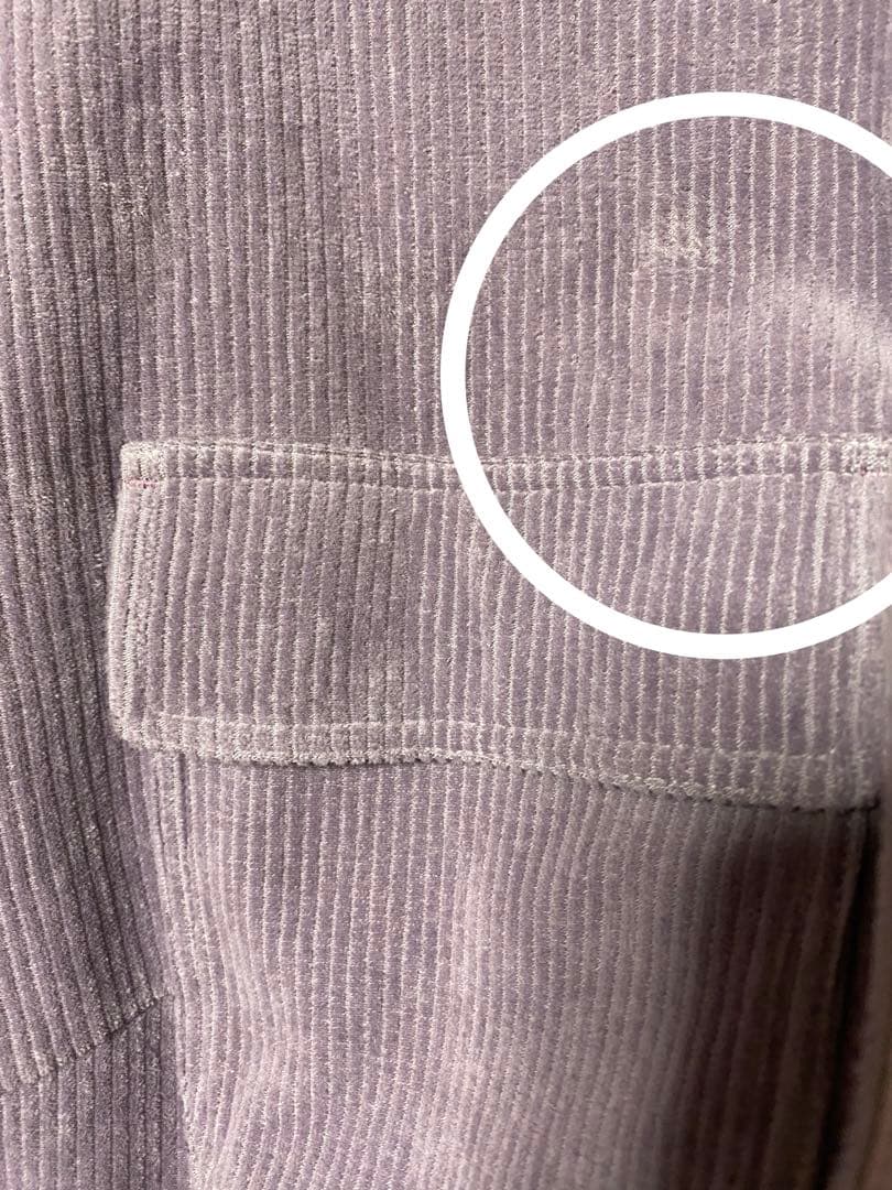 レリアン　コーデュロイ　シャツ　パープル