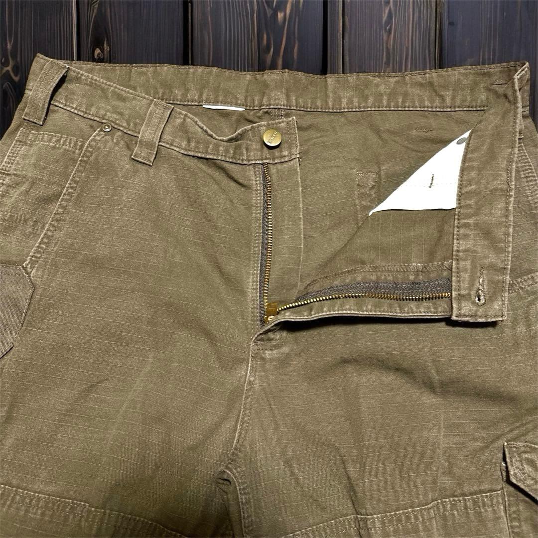 US限定✨カーハート B342 ダブルニー リップストップ カーゴパンツ W38