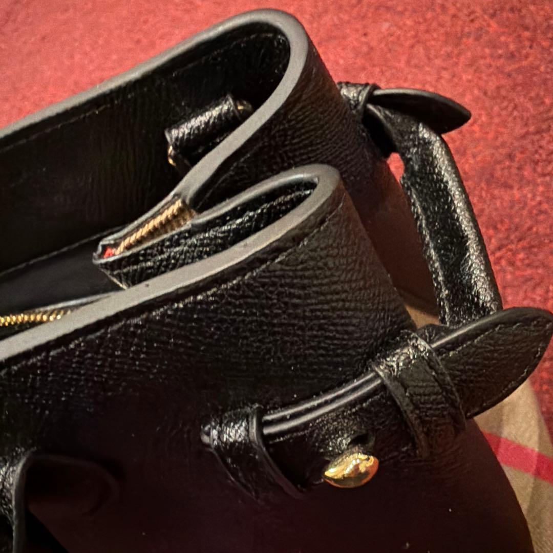 【最終値下げ】バーバリー レザー トートバッグ ブラック ノバチェック