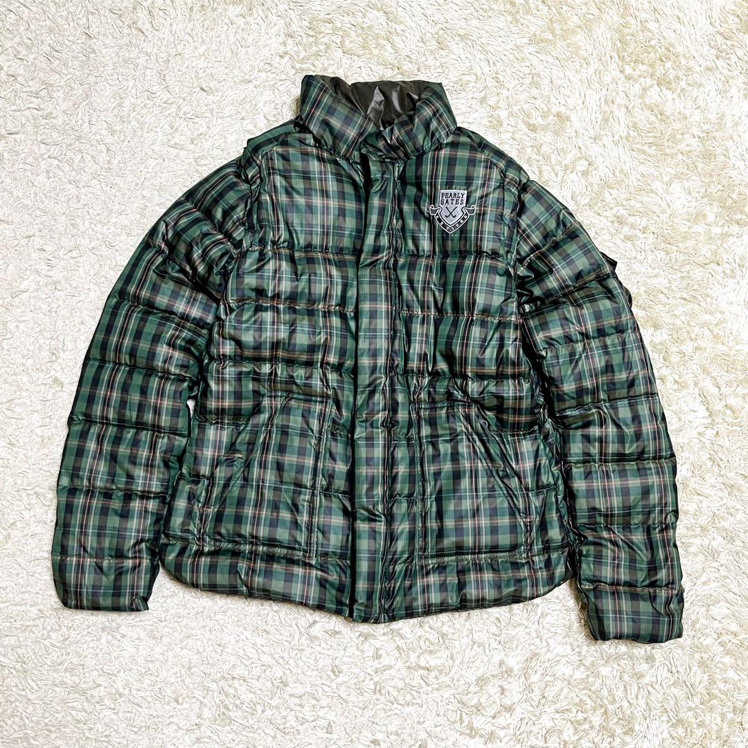 PEARLY GATES ダウンジャケット リバーシブル4way チェック柄