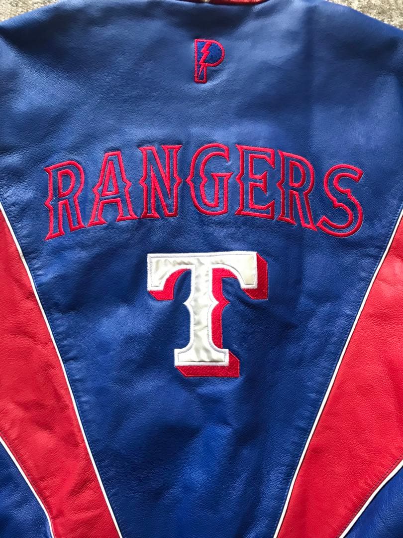 最高のデザイン 90's PRO PLAYER RANGERS レザースタジャン