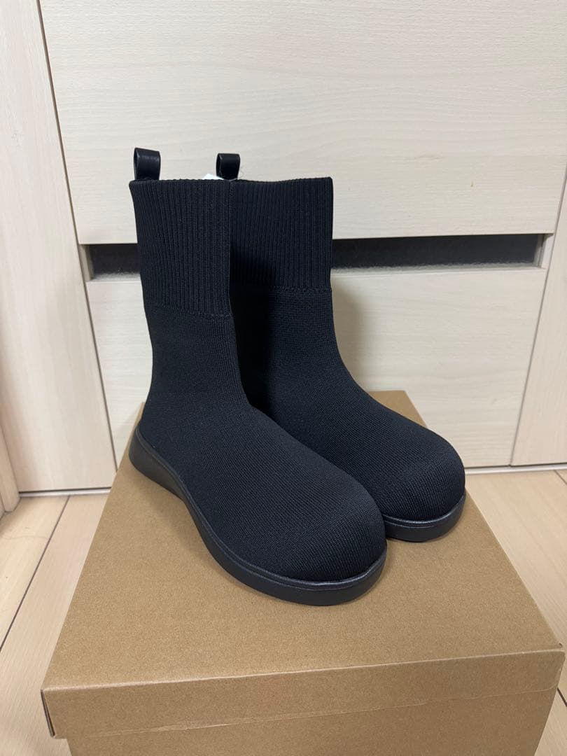 rakubaki ラクバキ　ニットブーツ　ブラック　M