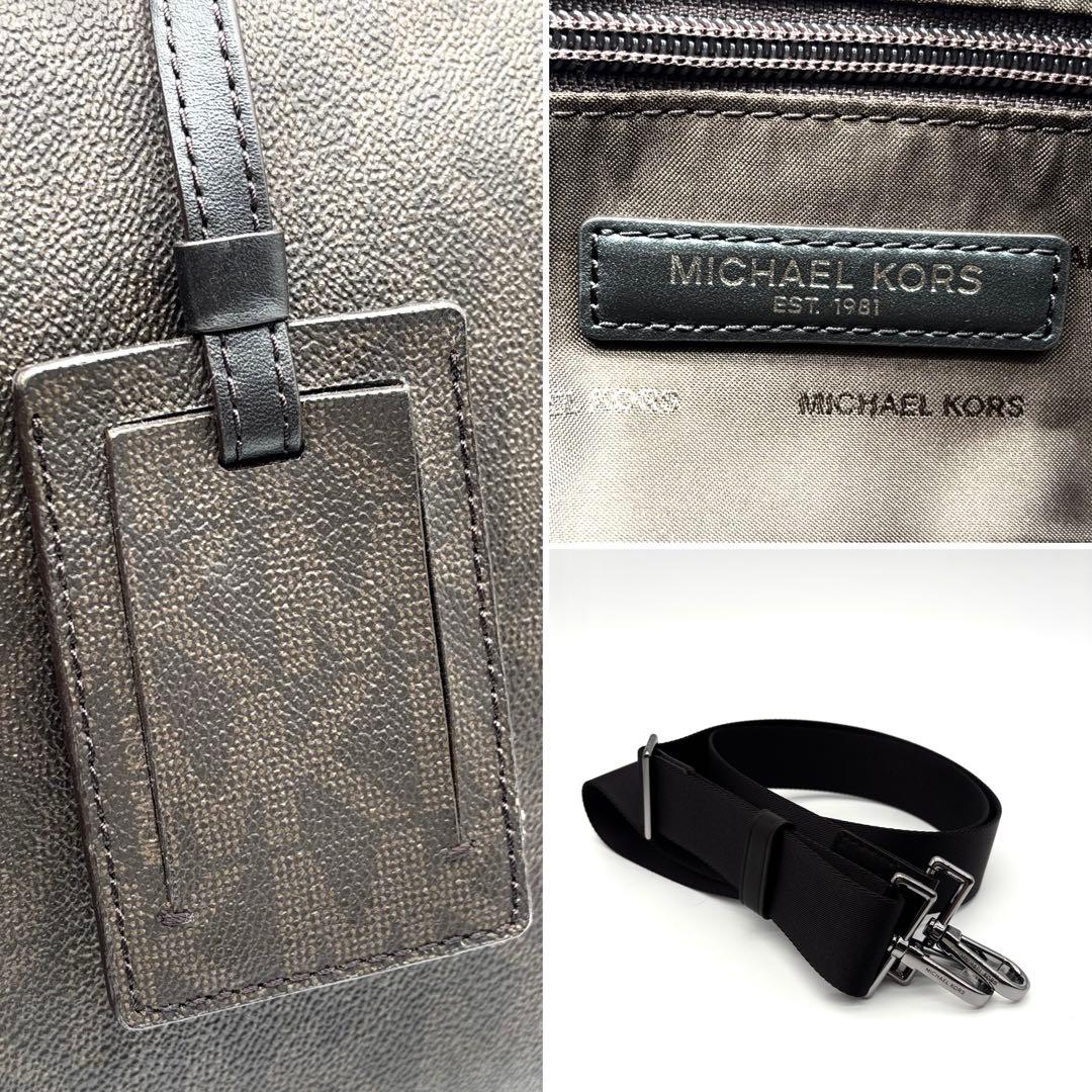美品 マイケルコース ボストンバッグ 2way MK柄 シグネチャー ブラウン