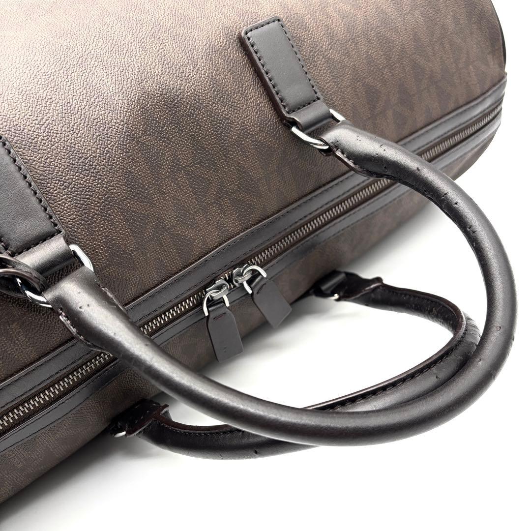 美品 マイケルコース ボストンバッグ 2way MK柄 シグネチャー ブラウン