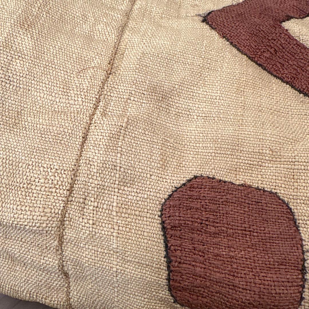 アフリカ　アンティーク　パッチワーク　ラフィア