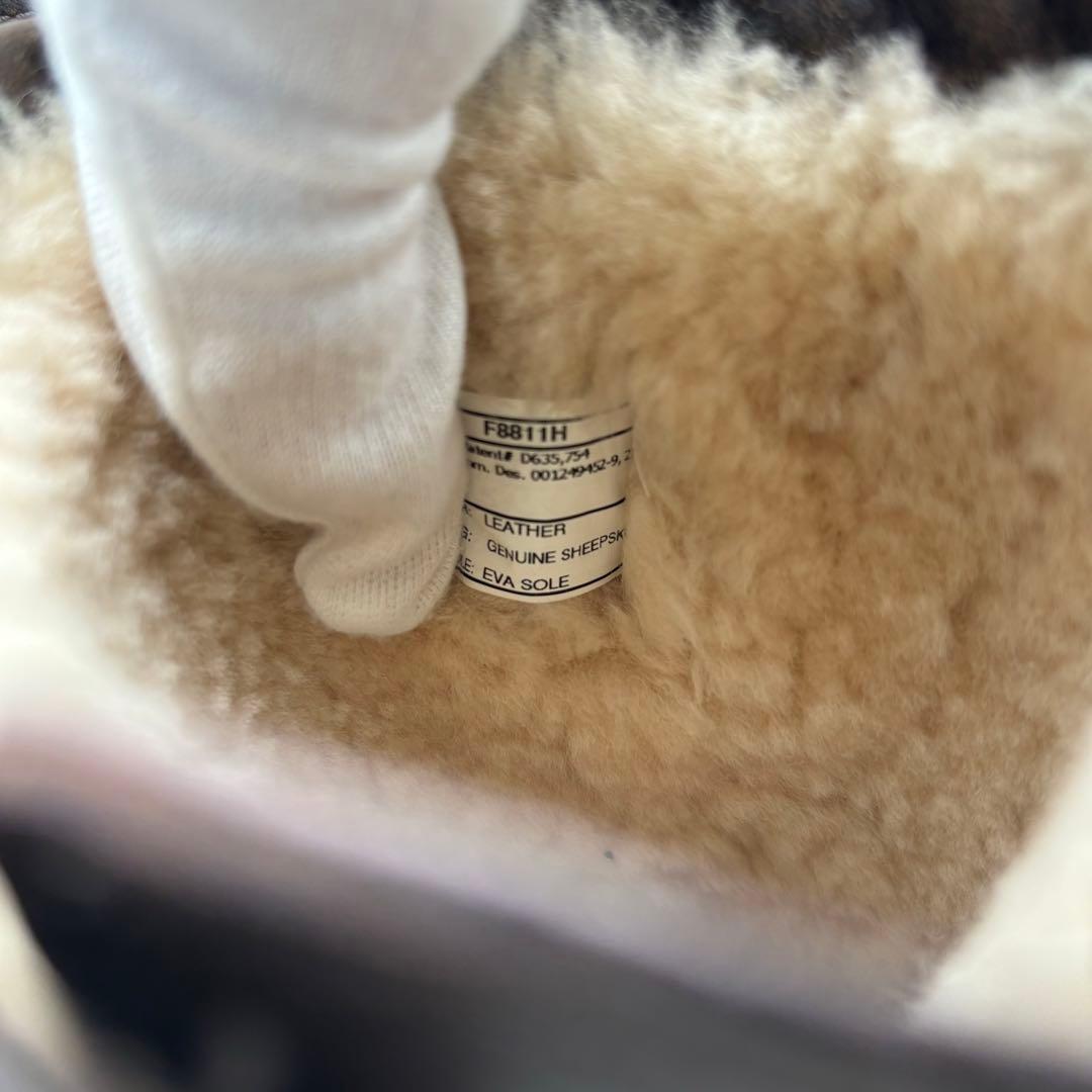 美品✨UGG アグ ムートン エンジニアブーツ ダークブラウン 25cm