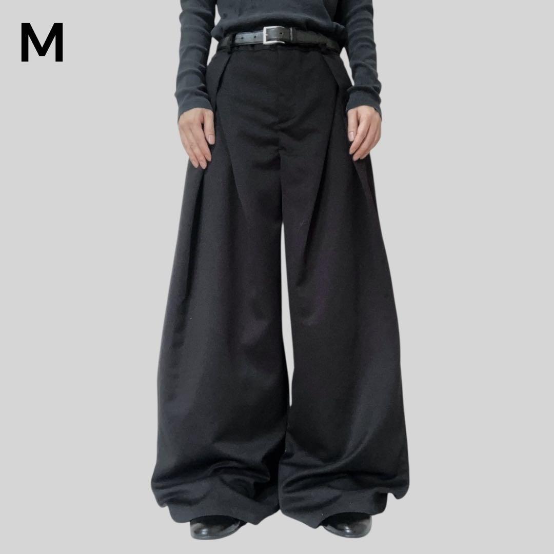 パンツ SPLIT TUCK SUPER BAGGY SLACKS (BLK) 3118