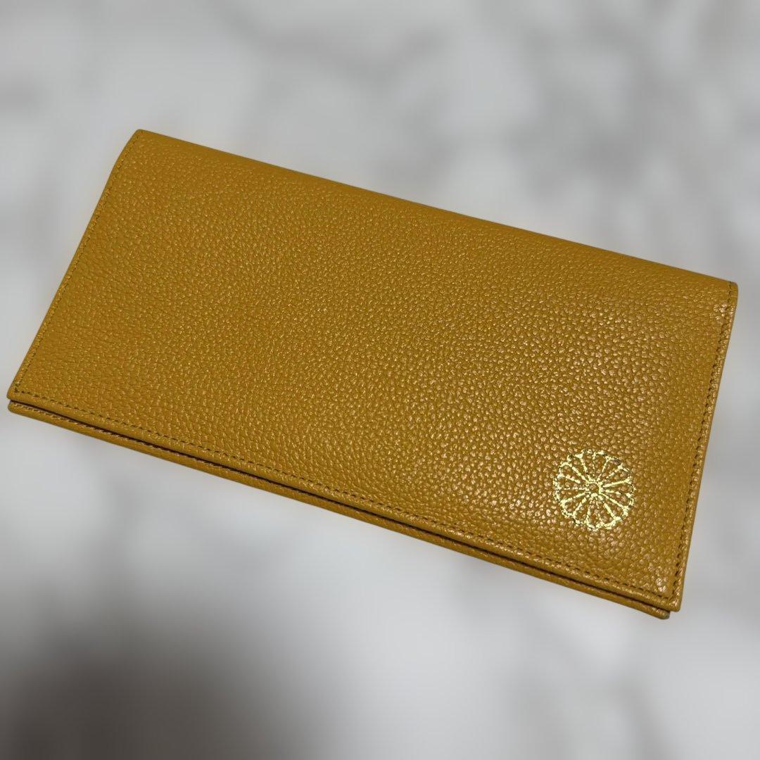 皇居　イエロー レザー 長財布