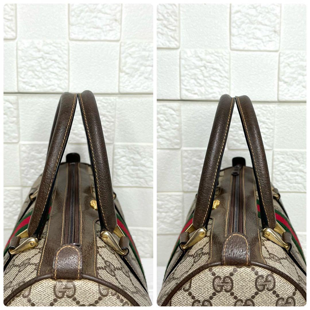 ✨極美品✨☘️GUCCI☘️✨ミニボストンバッグ✨シェリー✨GG柄✨PVCレザー✨