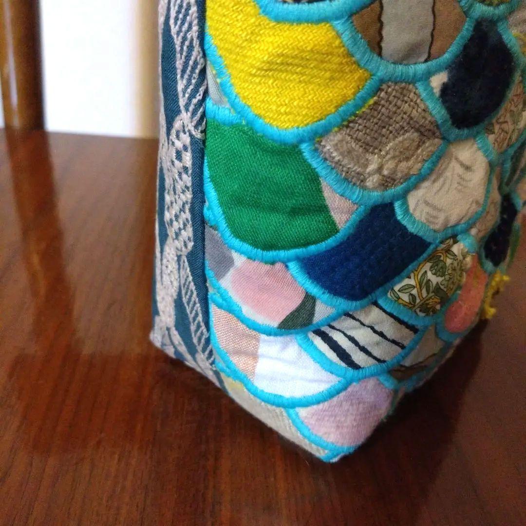 マーメイド　パッチワーク　バッグ　ミナペルホネン　ハンドメイド