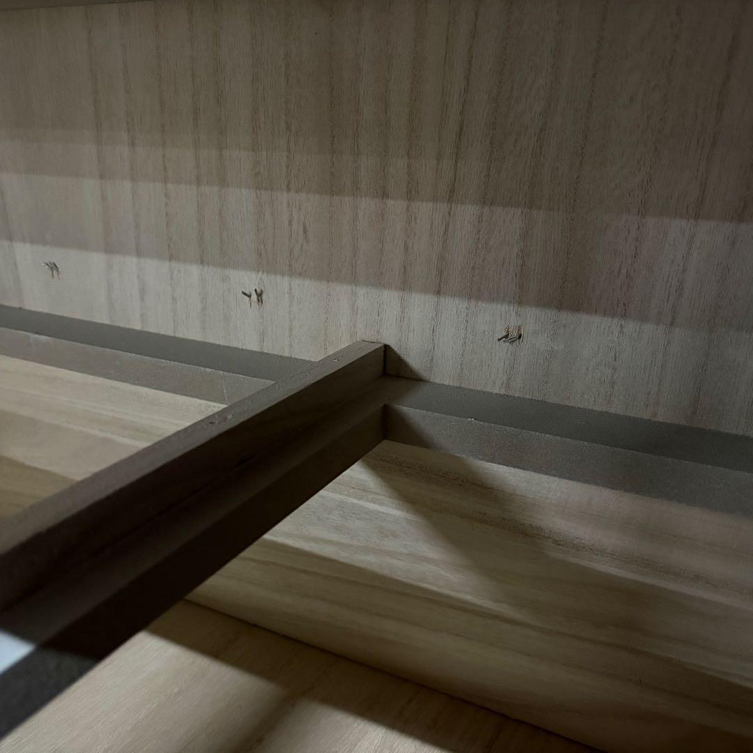 訳あり品【136】フレンチ調ホワイトチェスト横長木製収納家具姫系洋タンス飾り棚姫