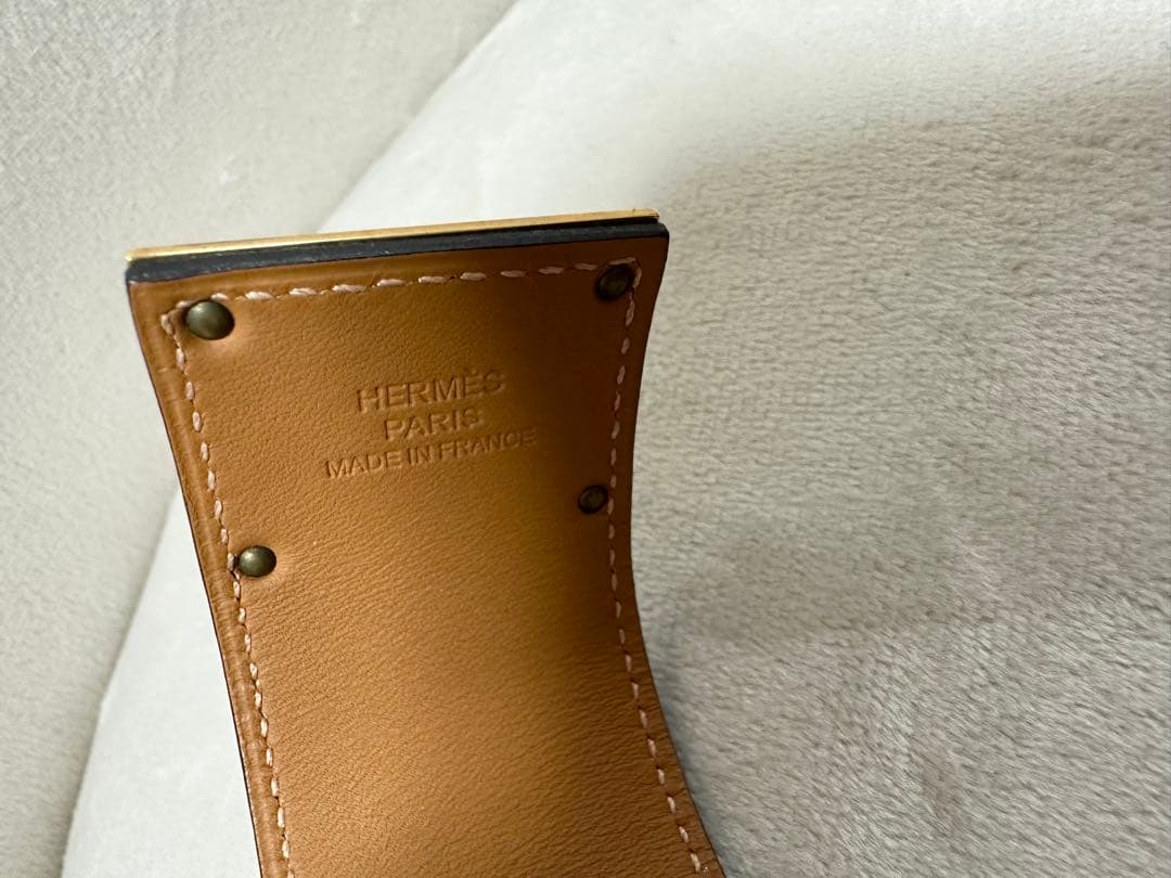 HERMES ケリードッグ　バングル　レザー　ブラック