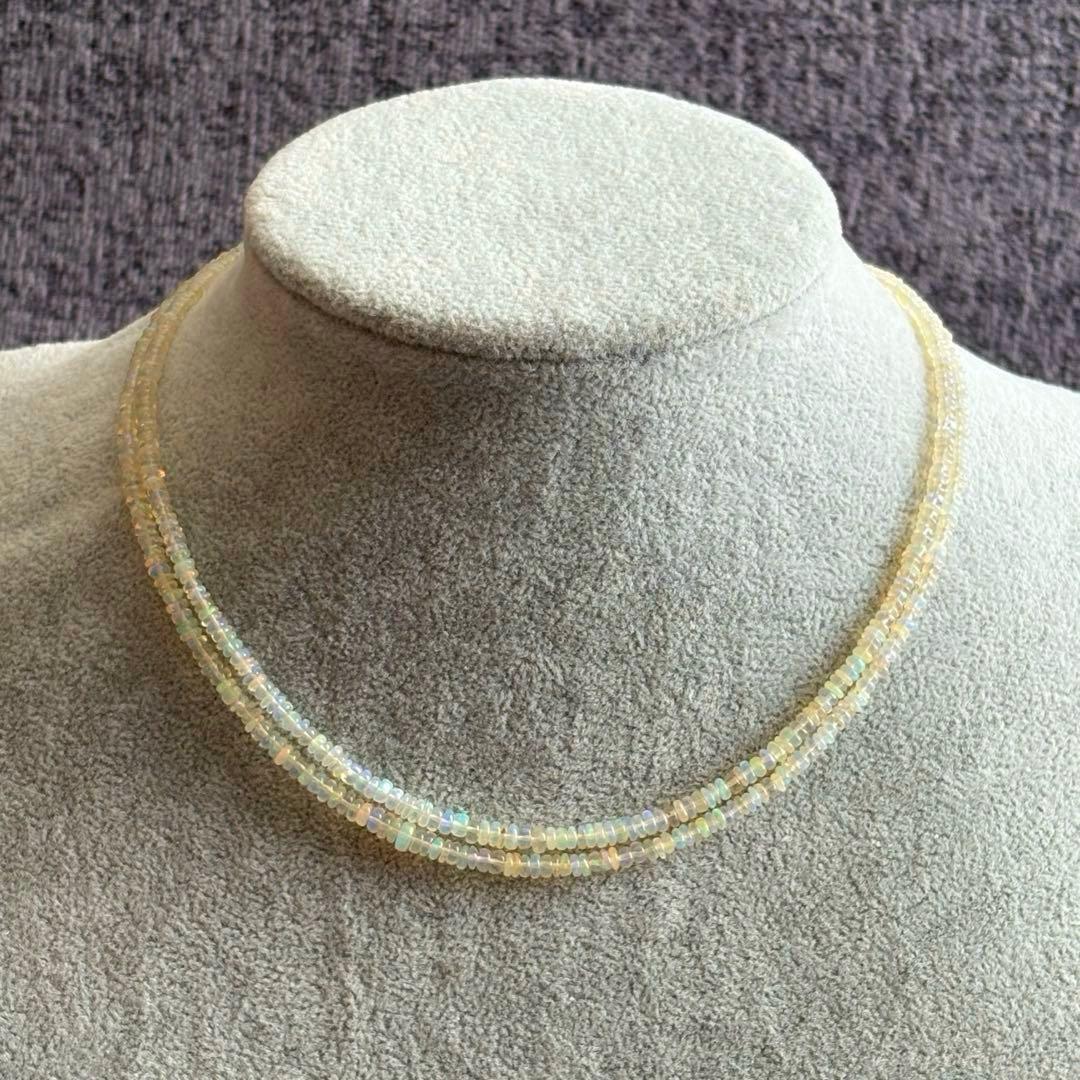 ナチュラルオパールグラスコードメガネチェーン