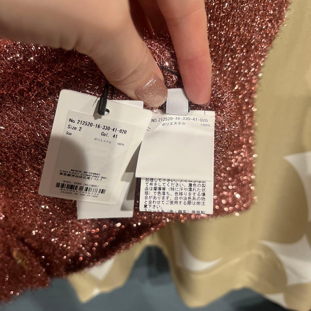 【LOULOU WILLOUGHBY】フィルムラメミドルカーディガン