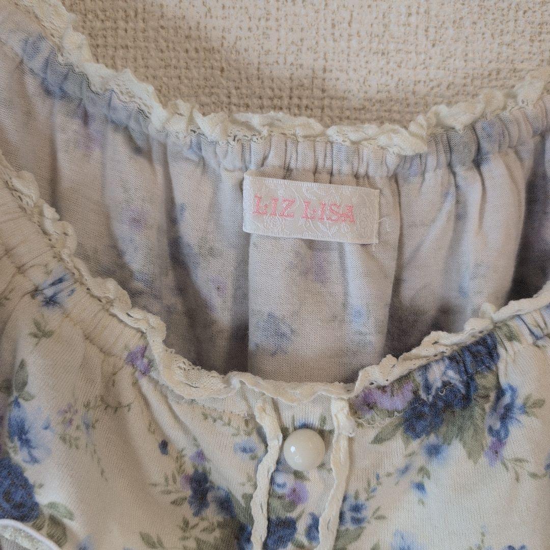 ♡LIZLISA♡flower 平成ギャル リズリサレース編み上げ花柄トップス