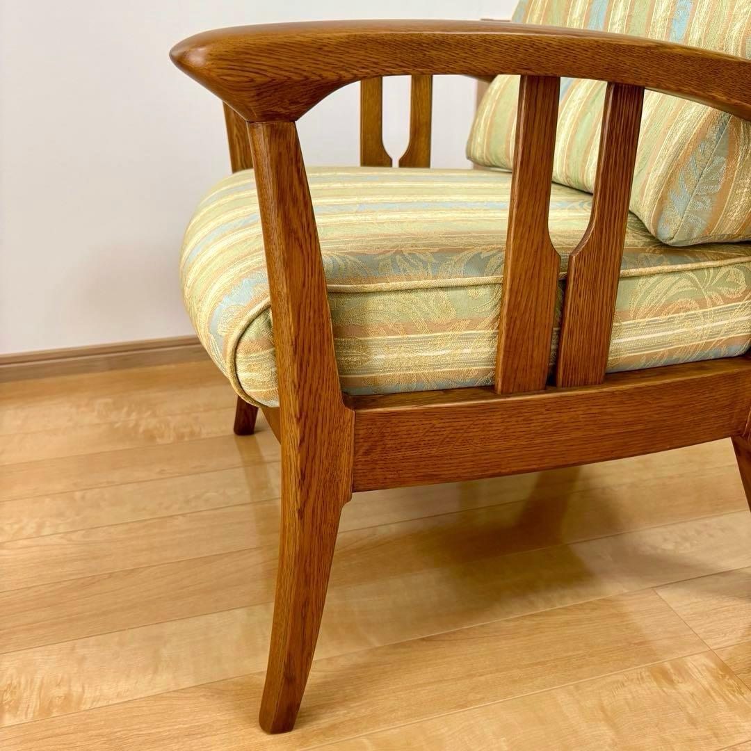 【美品】HIKARI 光製作所 アンティーク アームチェア 1人掛けソファ