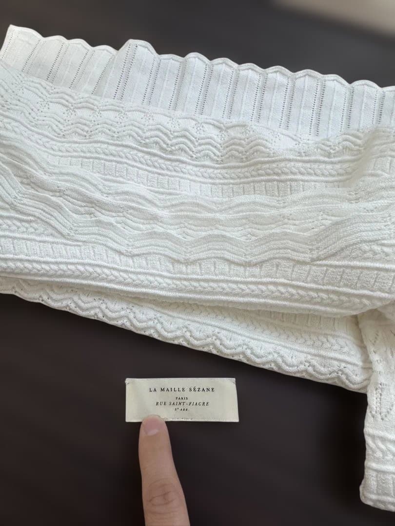 Sezane　セザンヌ　ブラウス　ニット　M　ホワイト　Roma Jumper