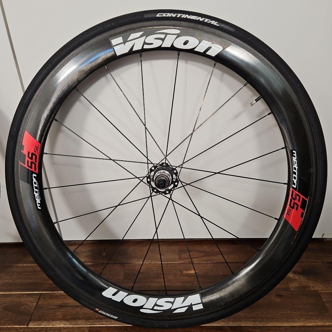 Vision metron55SLリムブレーキ用クリンチャーカーボンホイール前後