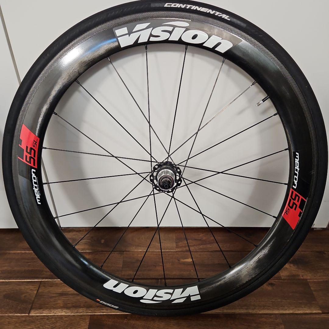 Vision metron55SLリムブレーキ用クリンチャーカーボンホイール前後