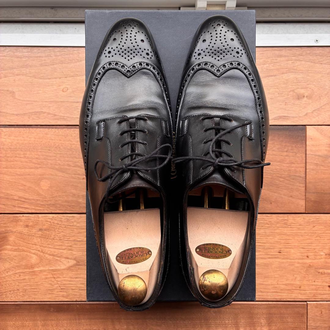 ポールスミス別注クロケット&ジョーンズ　7E 外羽　ブラック