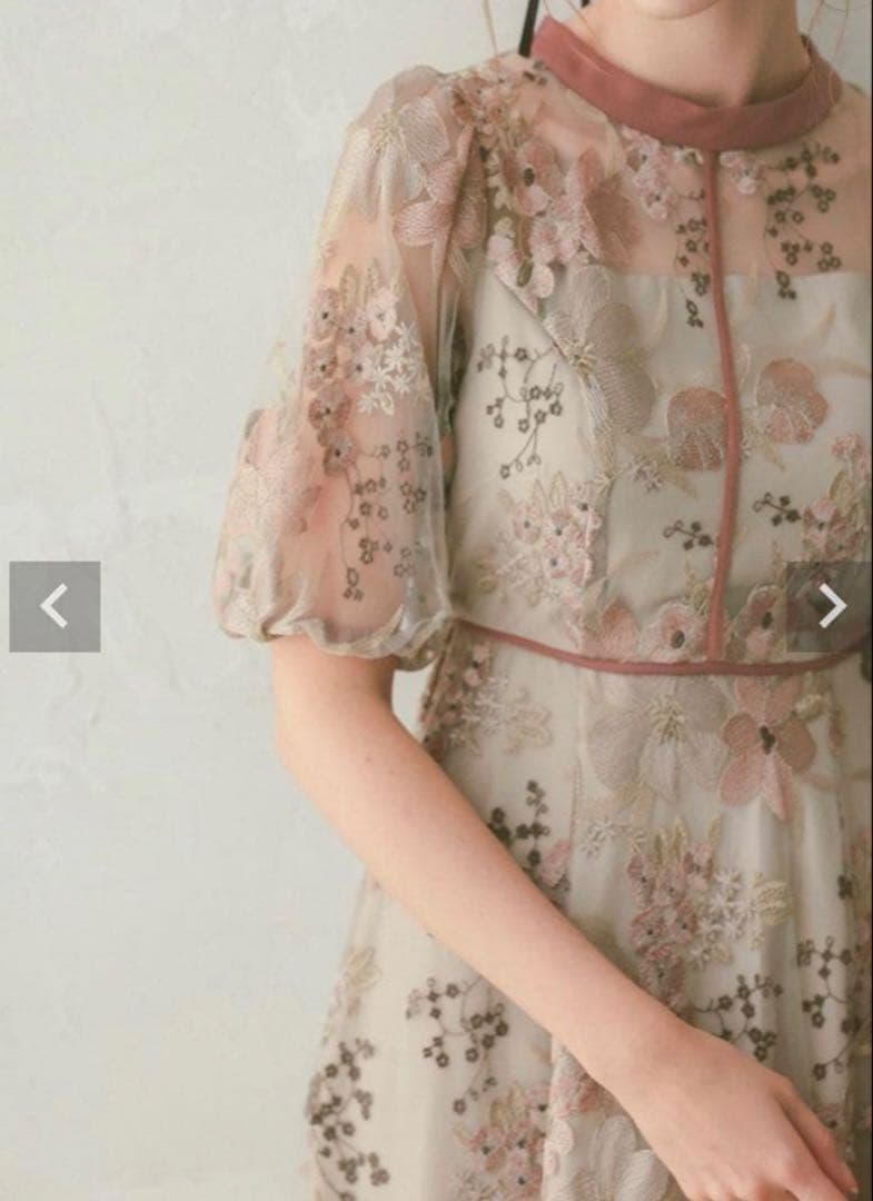 Dorry Doll フラワーエンブロイダリードレス結婚式お呼ばれパーティドレス