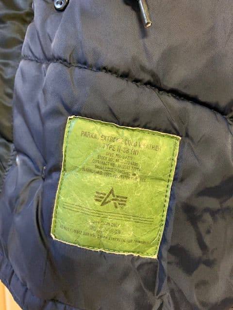 Alpha × チャオパニック N3Bフライトジャケット ネイビー S