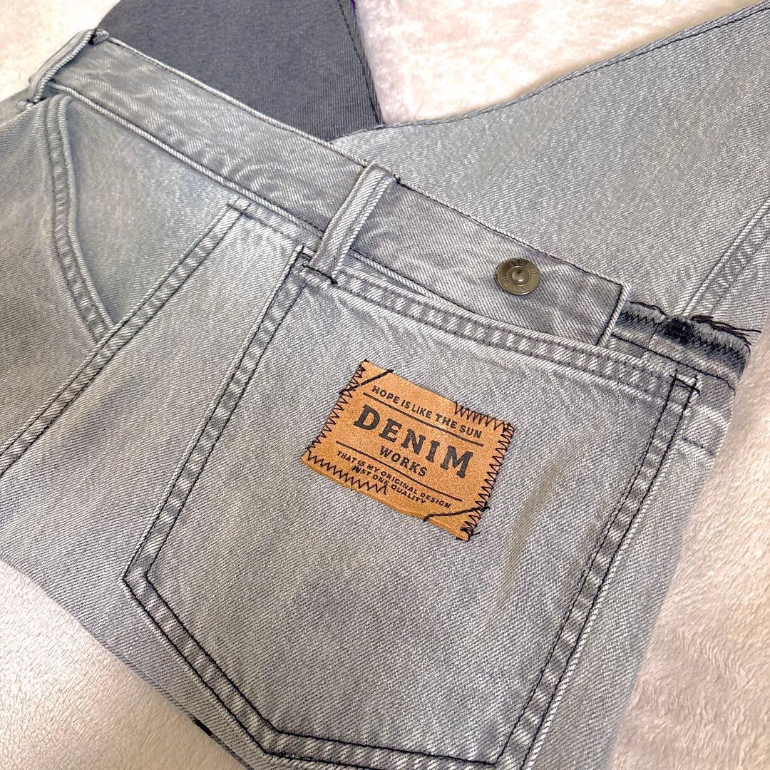 ラムちゃんさまオーダー。あずま袋風デニムリメイクバッグ2点【ハンドメイド】