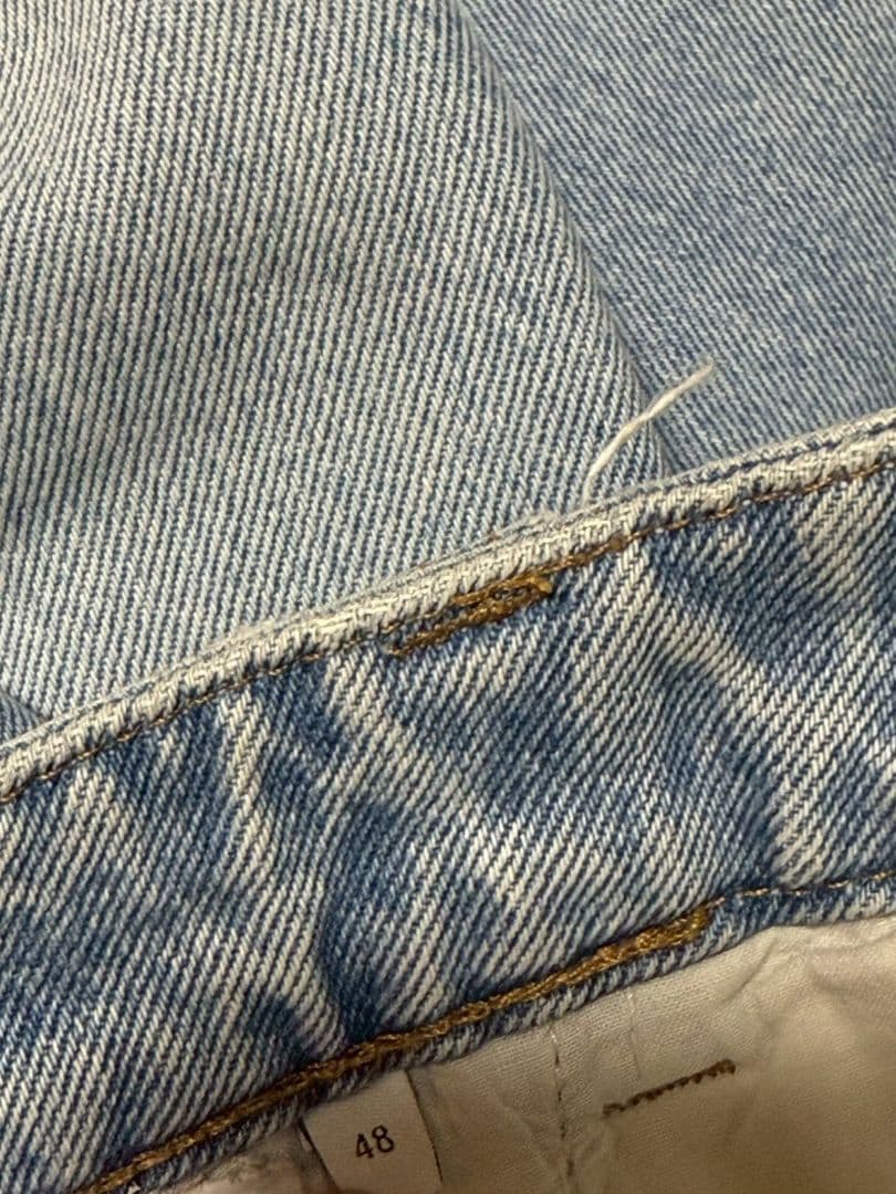 LOEWE ロエベ フィッシャーマン デニムジーンズ パンツ レザーパッチ 48