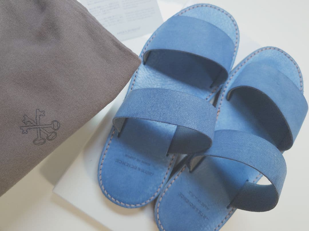 ARTS&SCIENCE ブルーレザーサンダル美品