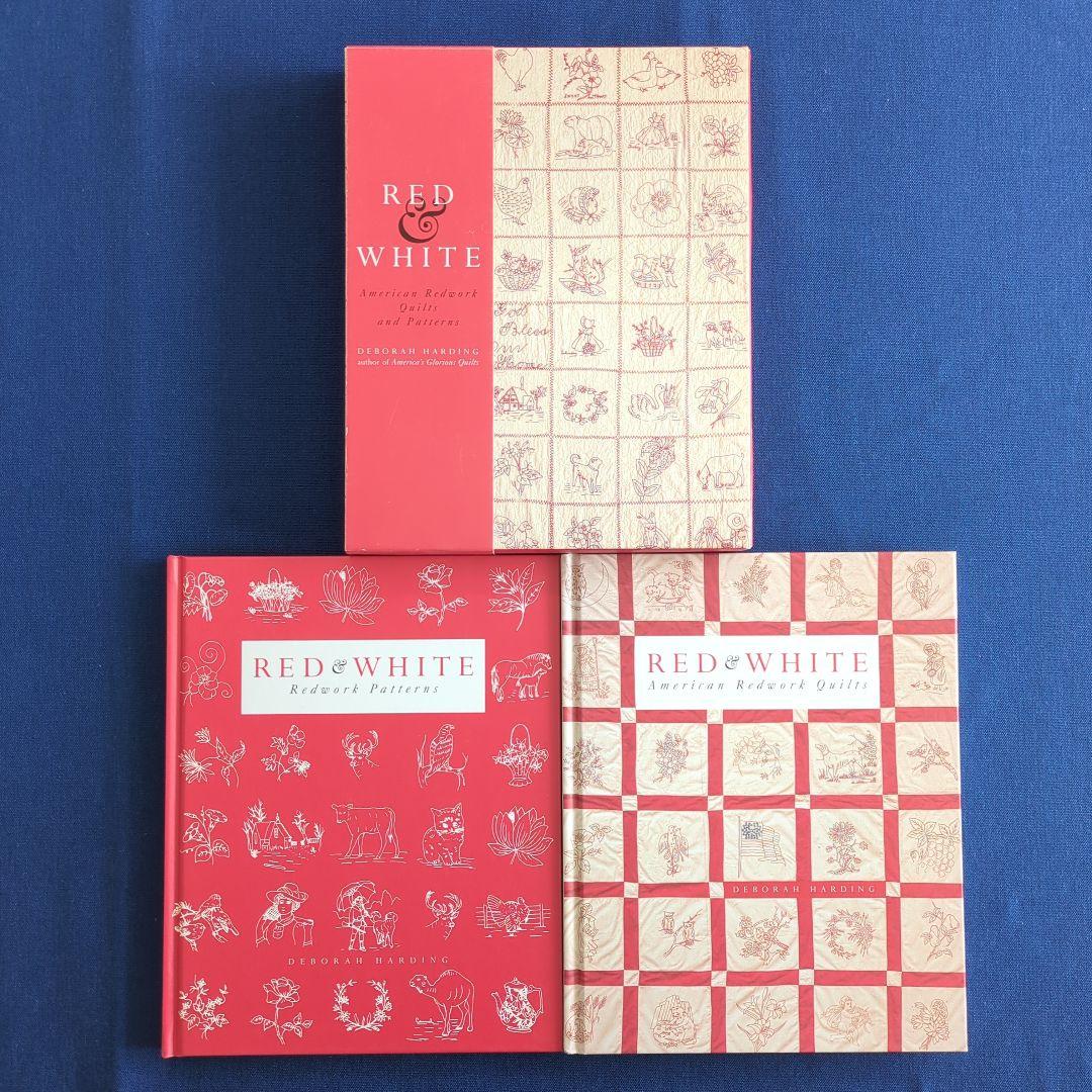 RED & WHITE レッドワークキルト 図案集 解説本 2冊セット