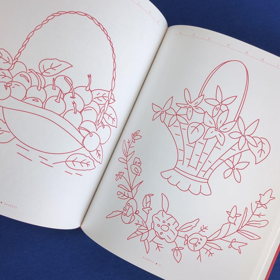 RED & WHITE レッドワークキルト 図案集 解説本 2冊セット