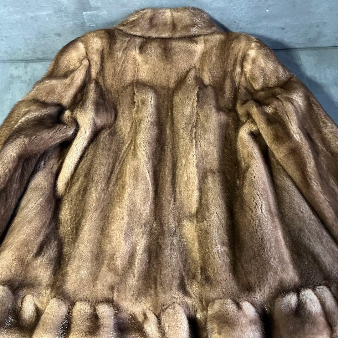 SAGAMINK ミンクコート Ranched Mink ブラウン リアルファー