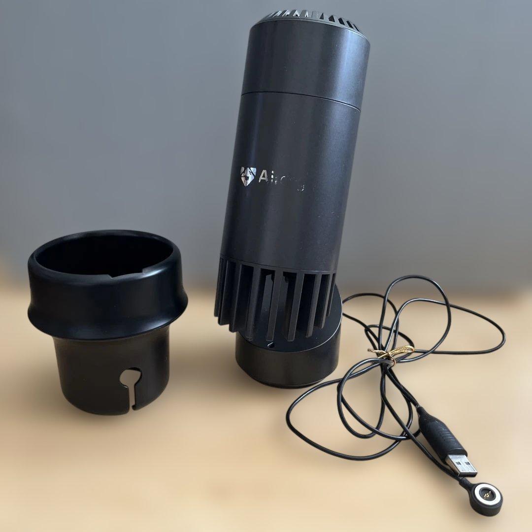 エアドックミニブラック　　 持ち運べる 超小型軽量車内ハウスダスト 花粉症対策