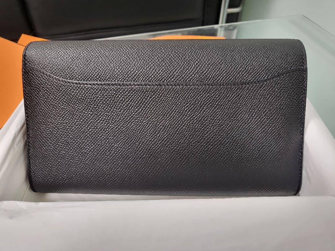 1【専用】エルメス　コンスタンス　ロング　ウォレット　ブラック　シルバー金具