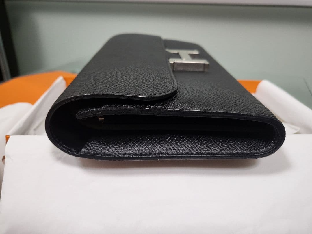 1【専用】エルメス　コンスタンス　ロング　ウォレット　ブラック　シルバー金具