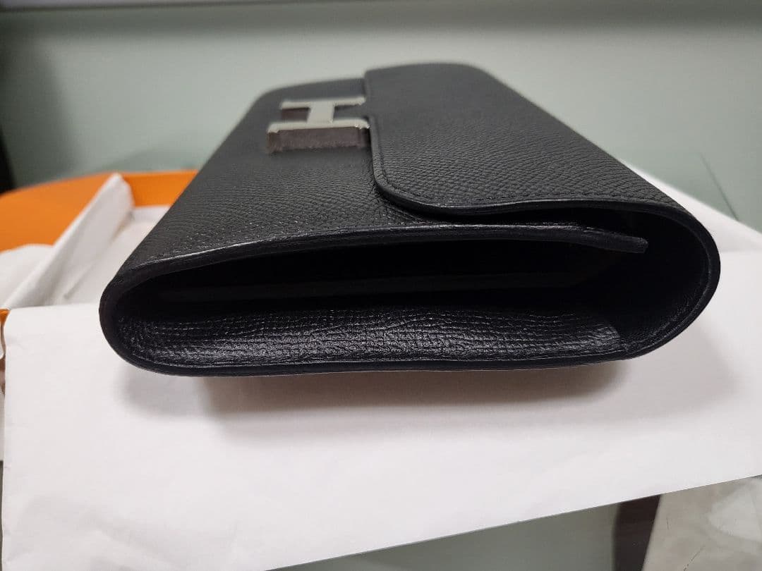 1【専用】エルメス　コンスタンス　ロング　ウォレット　ブラック　シルバー金具