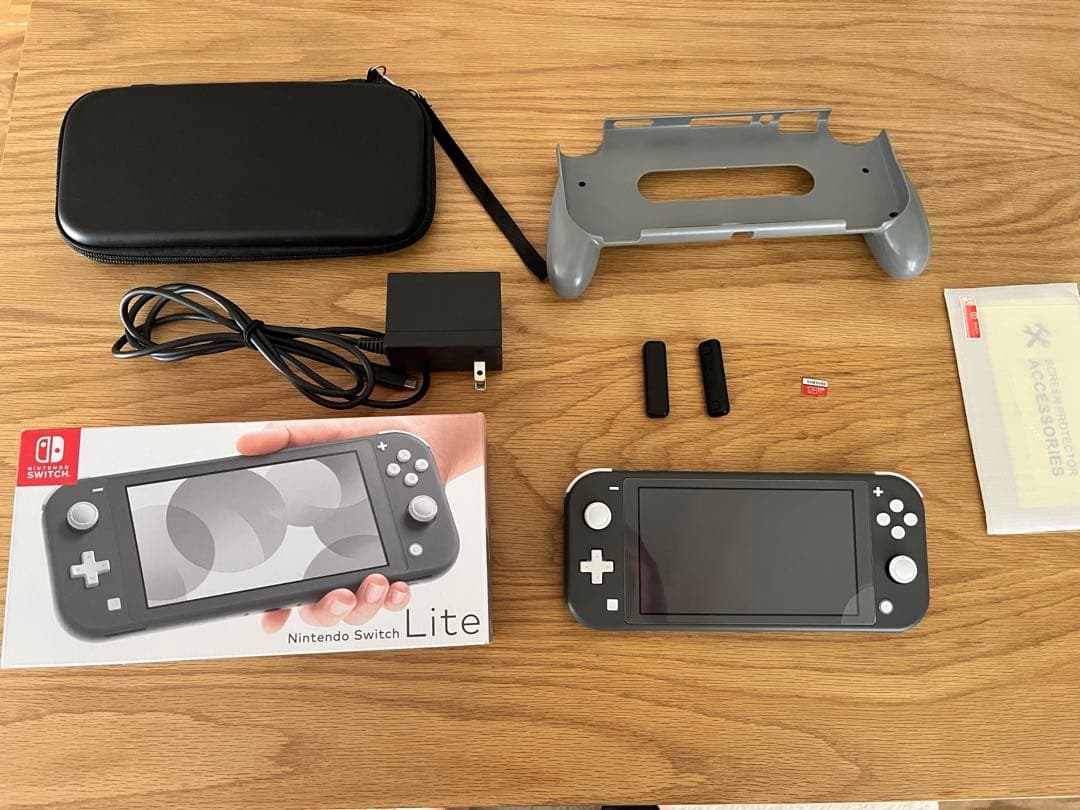 美品　付属品5点セット Switch Lite グレー 本体 microSD付